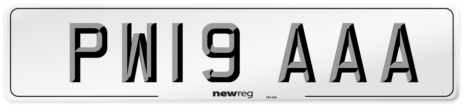 PW19 AAA Number Plate from New Reg
